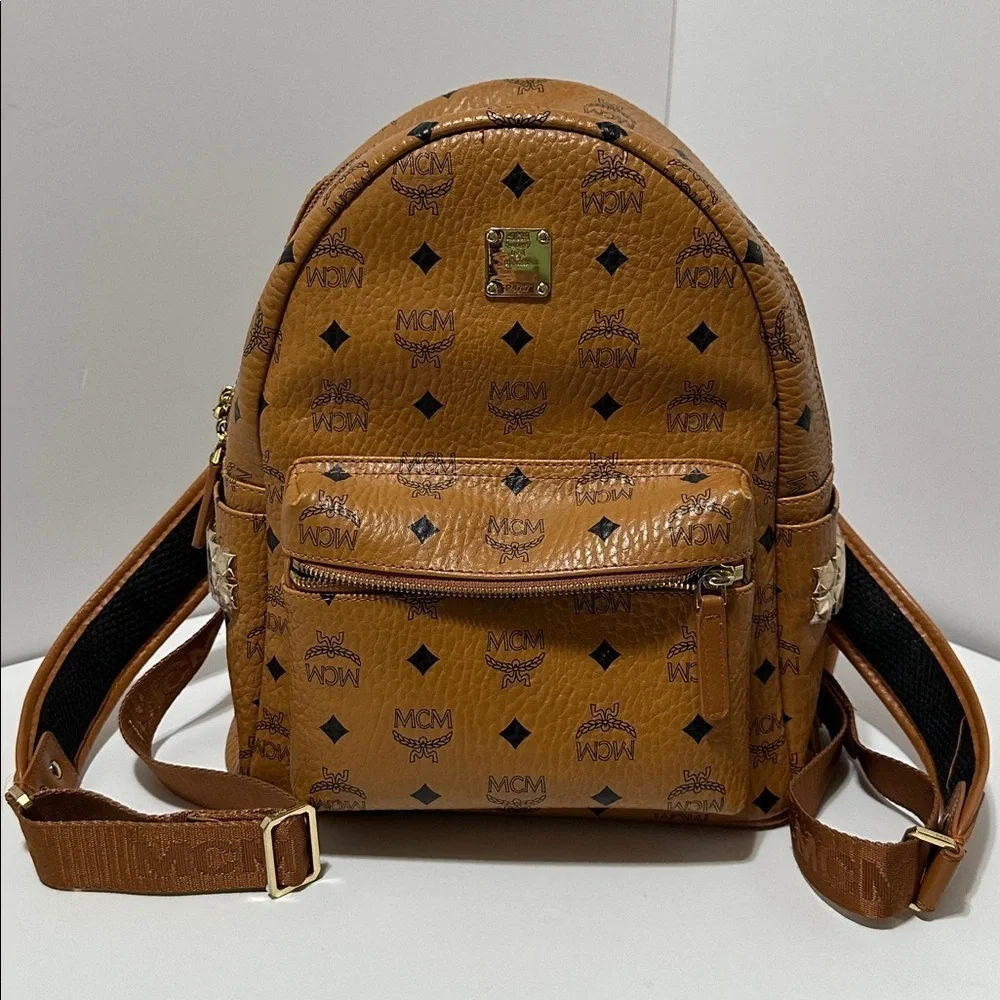 ?Authentic MCM Cognac Backpack- Like New? Just got in this Red MCM Stark Backpack. In like new  main image 3
